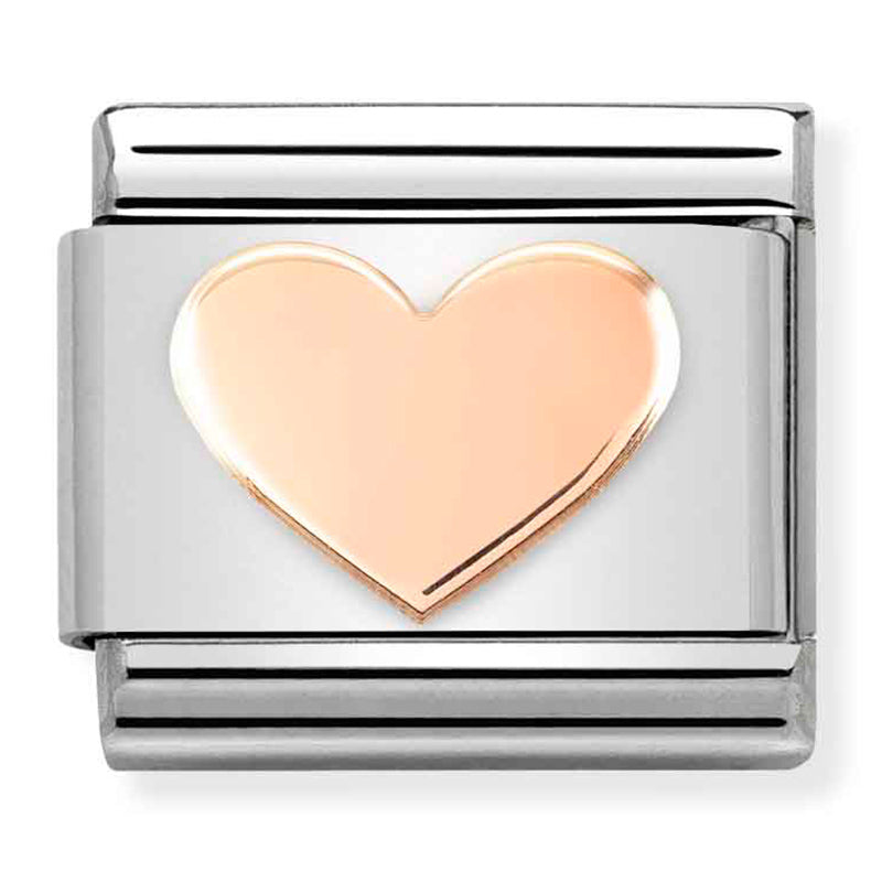 Love - Heart Rosegold Charm