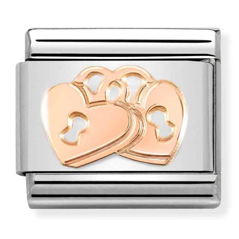 Love - Padlock Heart Rosegold Charm