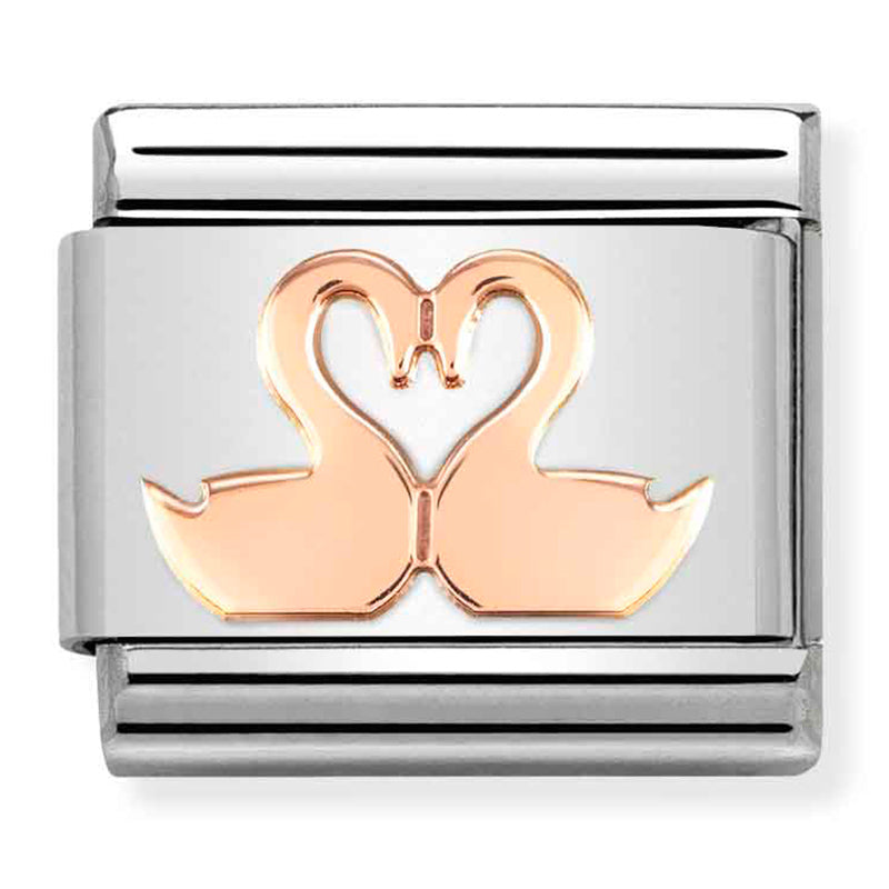 Animals - Swans Rosegold Charm