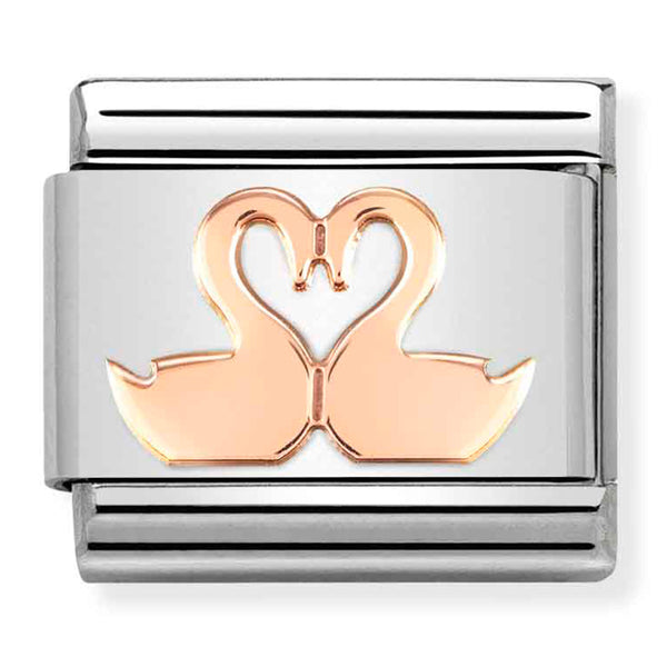 Animals - Swans Rosegold Charm