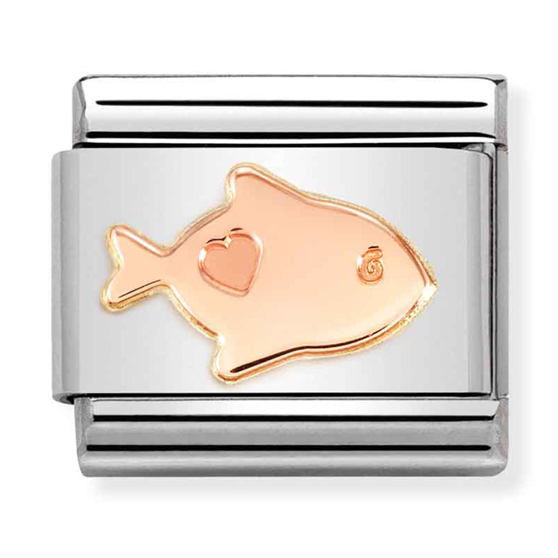 Animals - Fish with Heart Rosegold charm