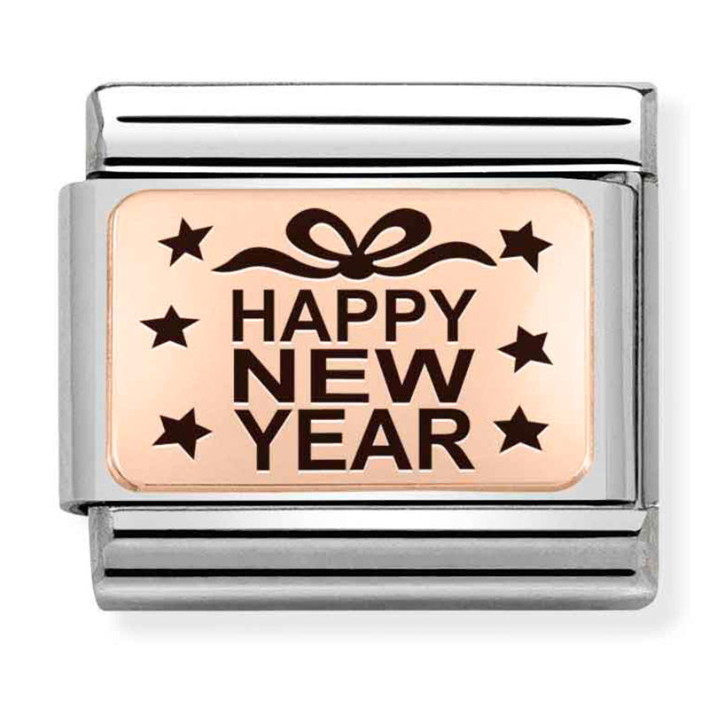 Occasions - Happy New Year Rosegold Charm