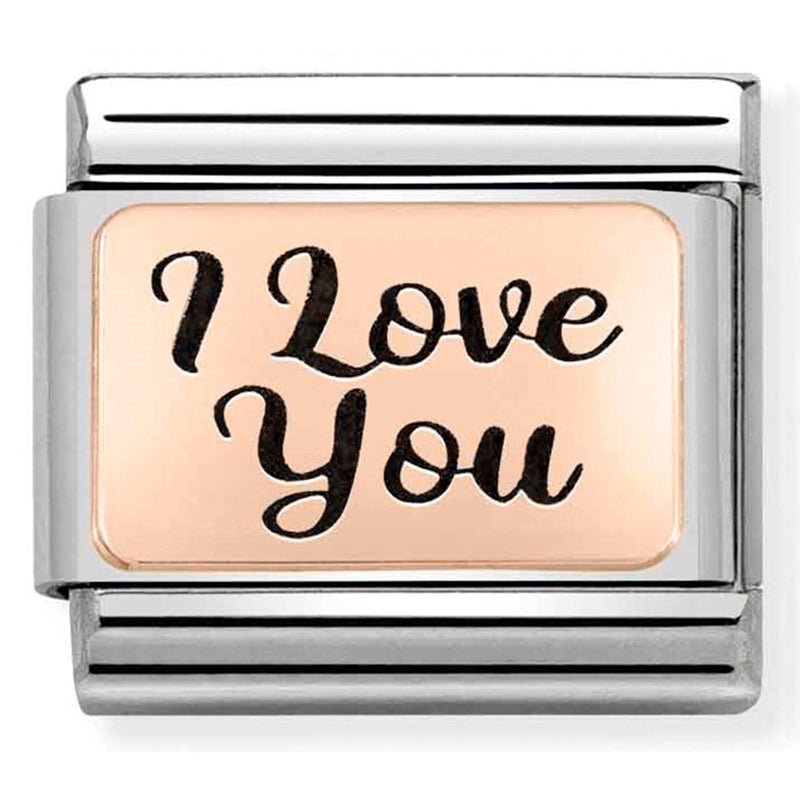 Love - I Love You Rosegold Charm