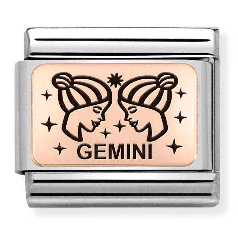 Zodiac - Gemini Rosegold Charm