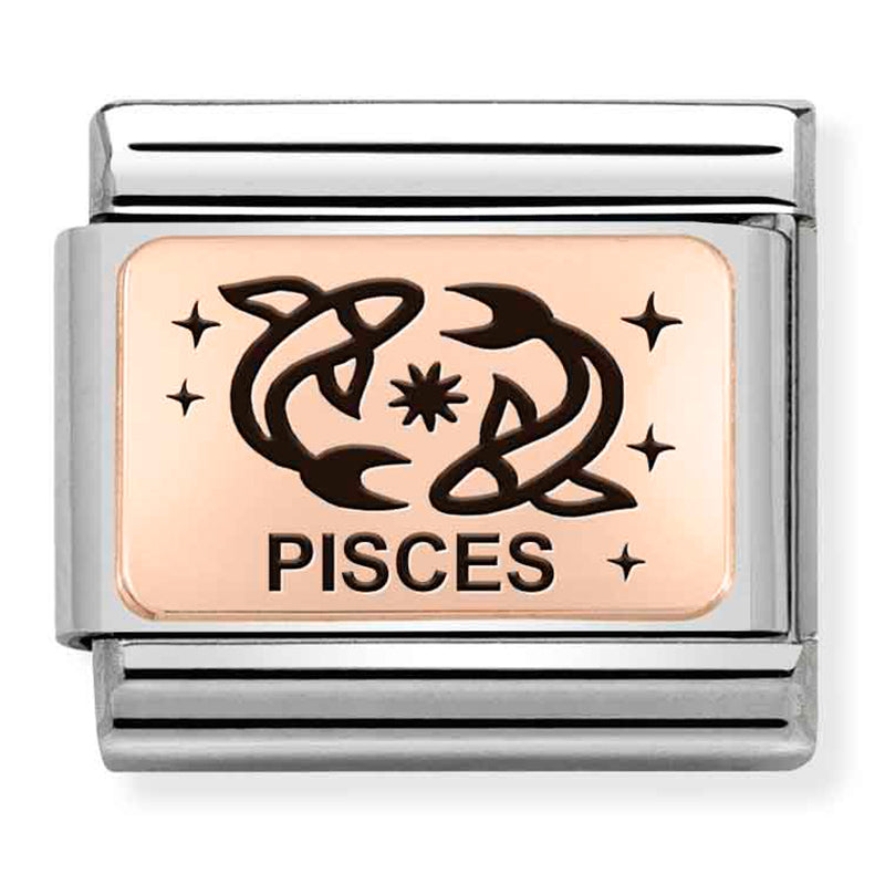 Zodiac - Pisces Rosegold Charm