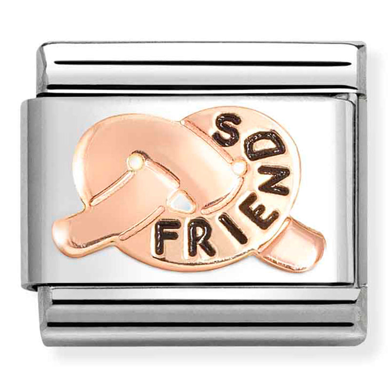 Friends - Friends Knot with Black Enamel Rosegold Charm