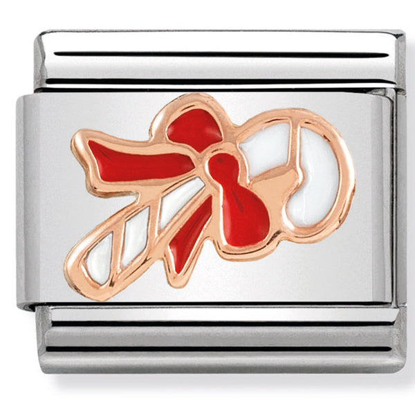 🎄Christmas - Candy Cane Rosegold Charm