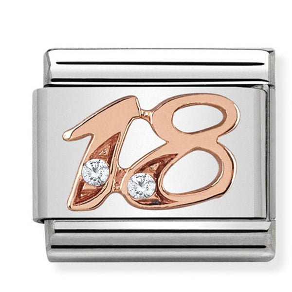 Birthday - 18th with CZ Rosegold Charm