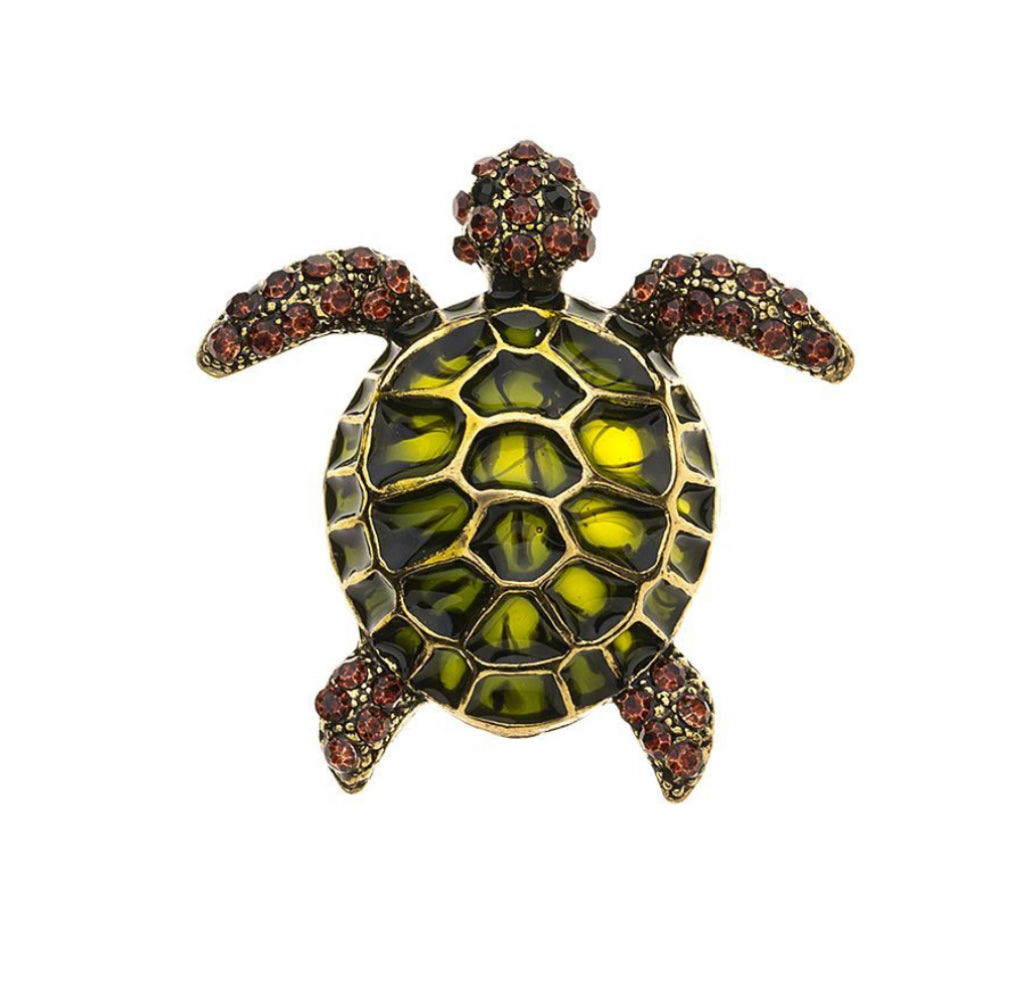 Brooch - Green Turtle