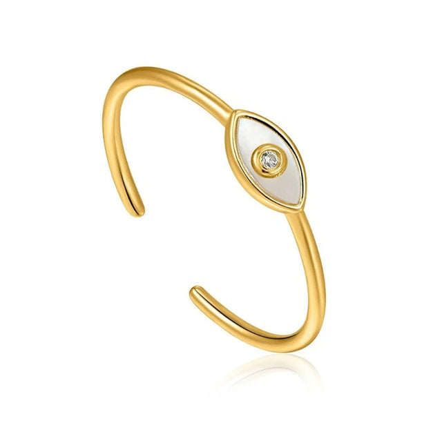 Wild Soul - Evil Eye Gold Adjustable Gold Ring