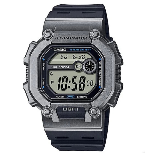 Casio Digital Illuminator Black Resin Band Watch