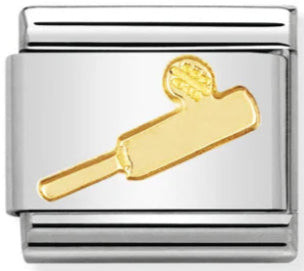 Sports - Cricket Bat Gold Charm