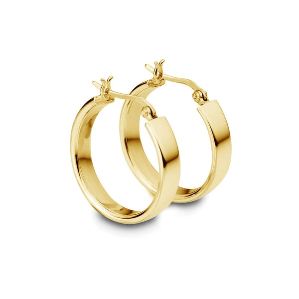 Flat 5mm Hoop Earrings