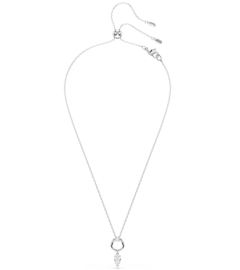 Mesmera: Mixed Pear Cut Silver Necklace/Earrings