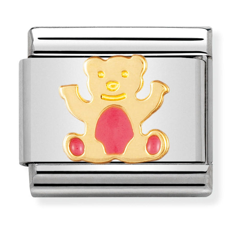 Baby - Pink Bear Gold Charm
