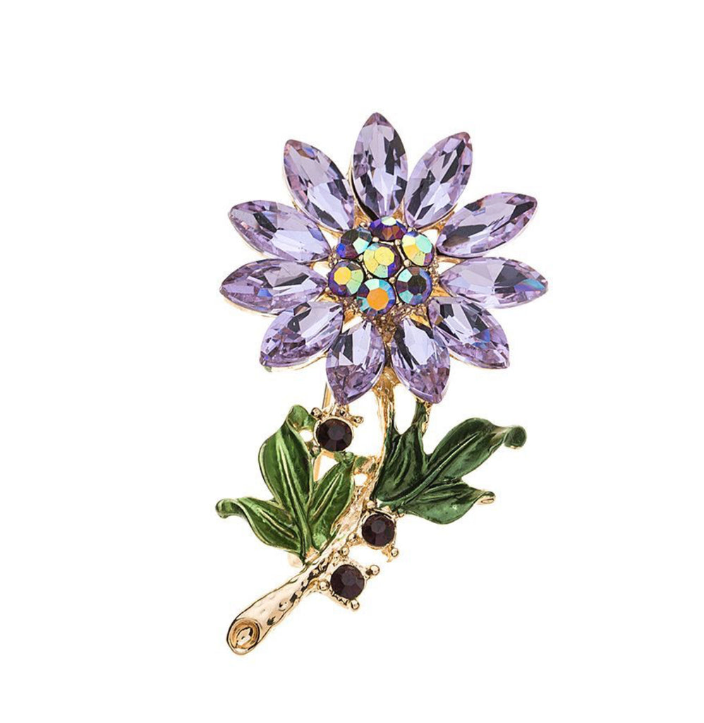 Brooch - Purple Flower