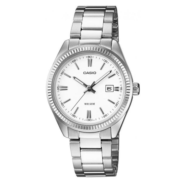 Casio Ladies Petite Vintage Stainless Steel Watch