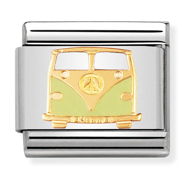 Transport - Green Van Gold Charm