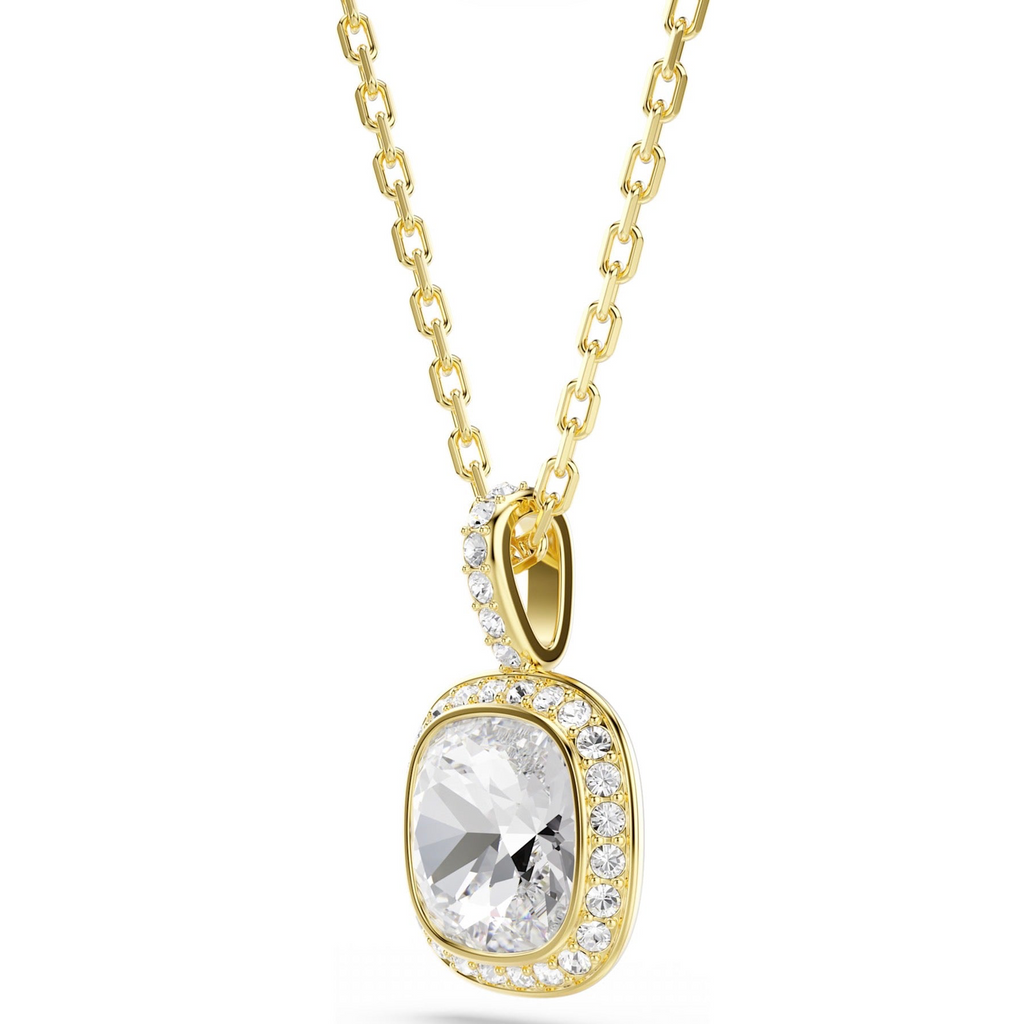 Una Angelic: White Cushion Cut Crystals Pendant - 2 Colours