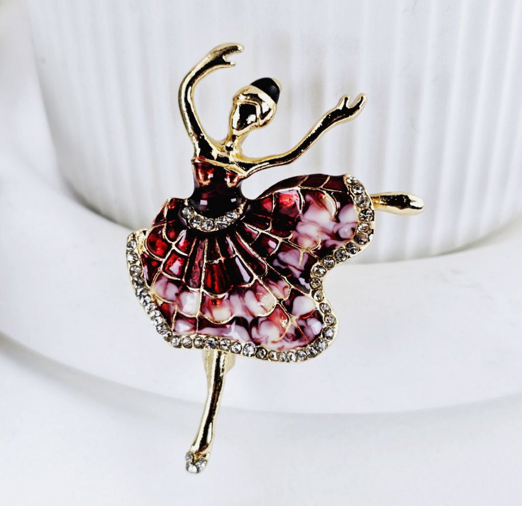 Brooch - Red Ballerina