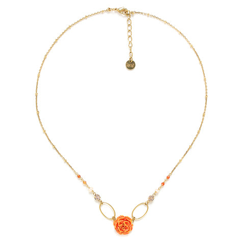 CLEA Camation Flower Short Necklace
