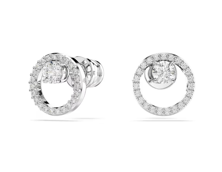 Constella Round Cut Open Circle Stud Earrings - 2 colours