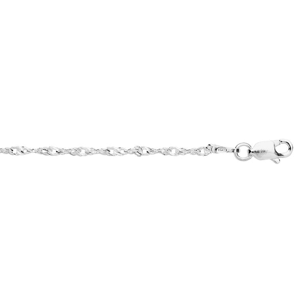 SS Fine Singapore Twist Link Anklet - 3 colours