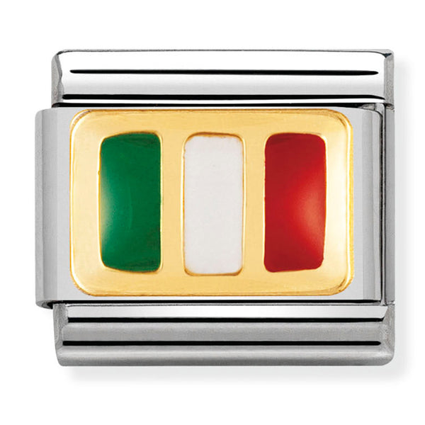Europe Flag - Italy Gold Charm