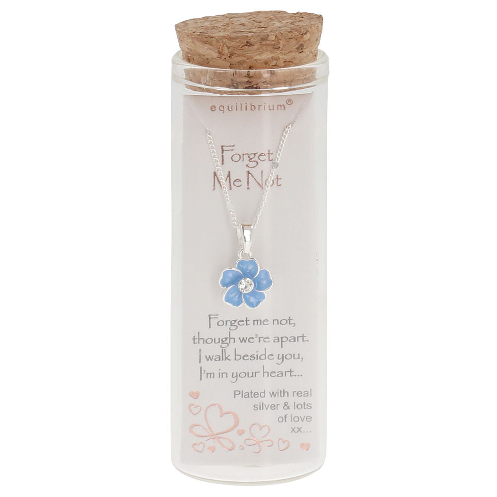 Equilibrium - Message in a Bottle - FORGET ME KNOT NECKLACE