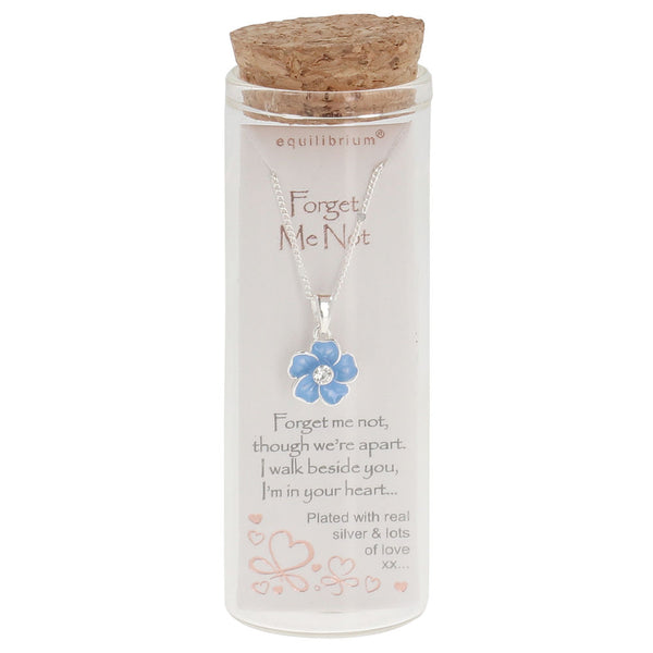 Equilibrium - Message in a Bottle - FORGET ME KNOT NECKLACE