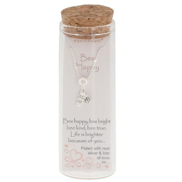 Equilibrium - Message in a Bottle - BEE HAPPY NECKLACE