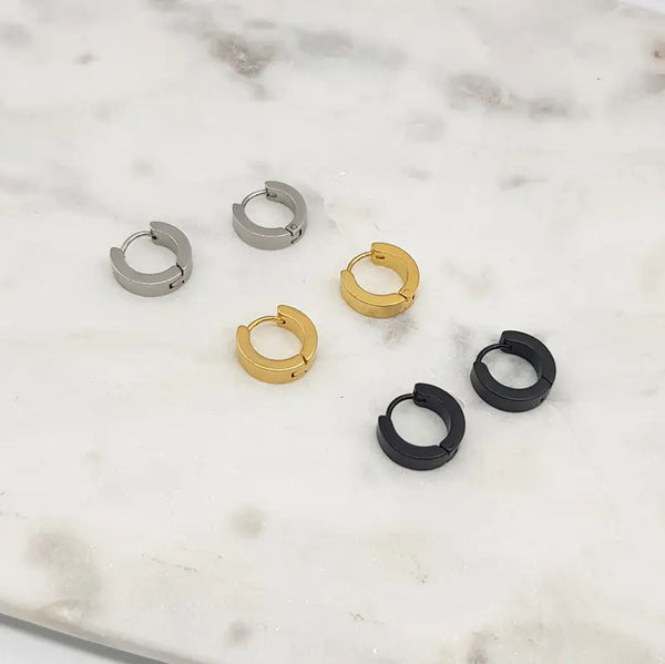 Stainless Steel Lever Back Huggies