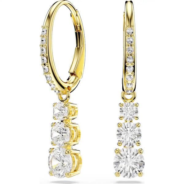 Stilla Attract Trilogy Round Cut Hoop Drop Earrings