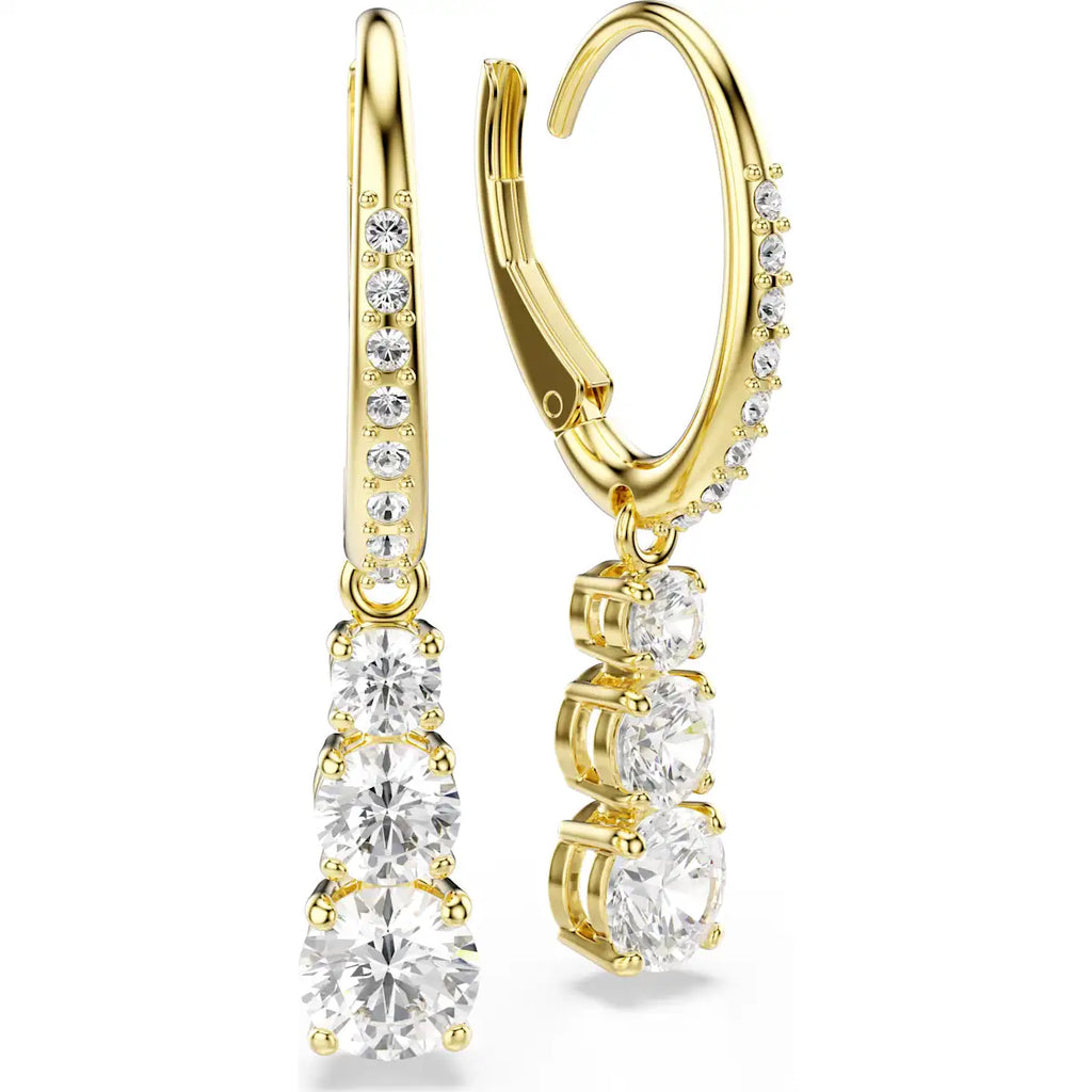 Stilla Attract Trilogy Round Cut Hoop Drop Earrings
