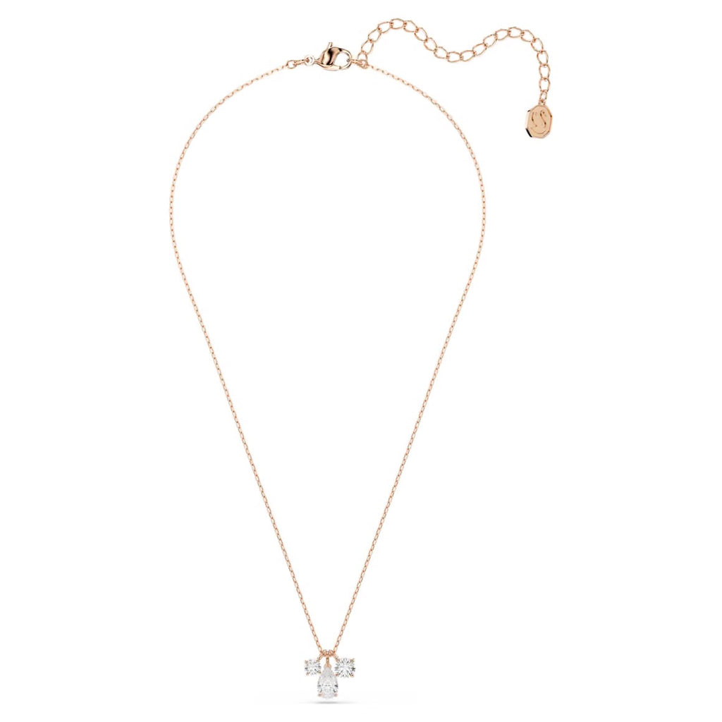 Mesmera: White Mixed Cuts Rosegold Pendant