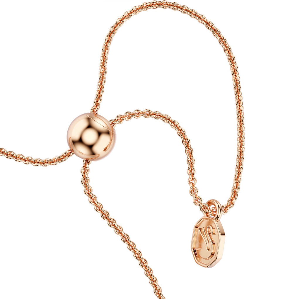 Mesmera: White Mixed Cuts Crystal Rosegold Bracelet