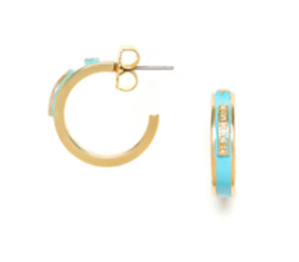 KARMA Small Turquoise Creole Hoop Earrings