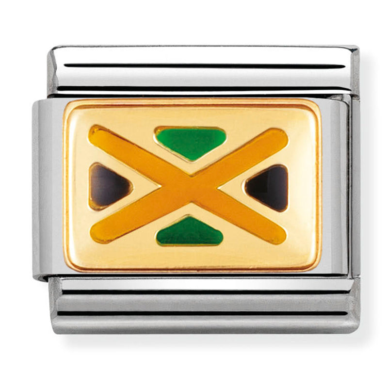 America Flag - Jamaica Gold Charm