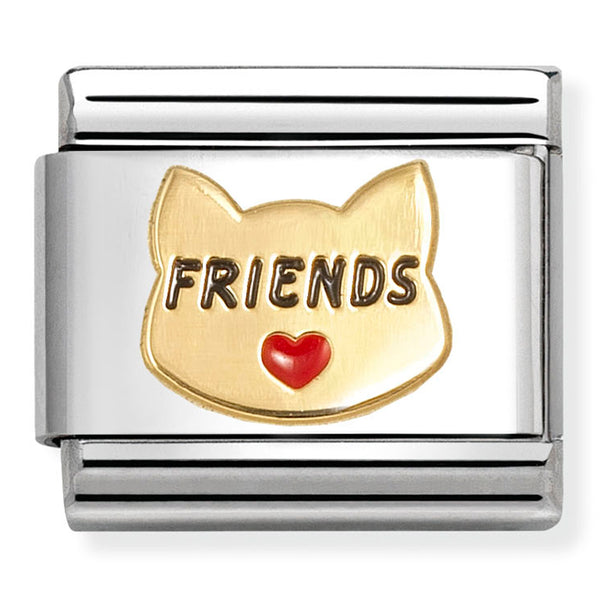 Animal - Friends Cat with Red Heart Gold Charm