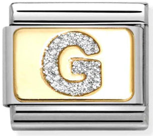 Glitter Gold - Letter G Charm