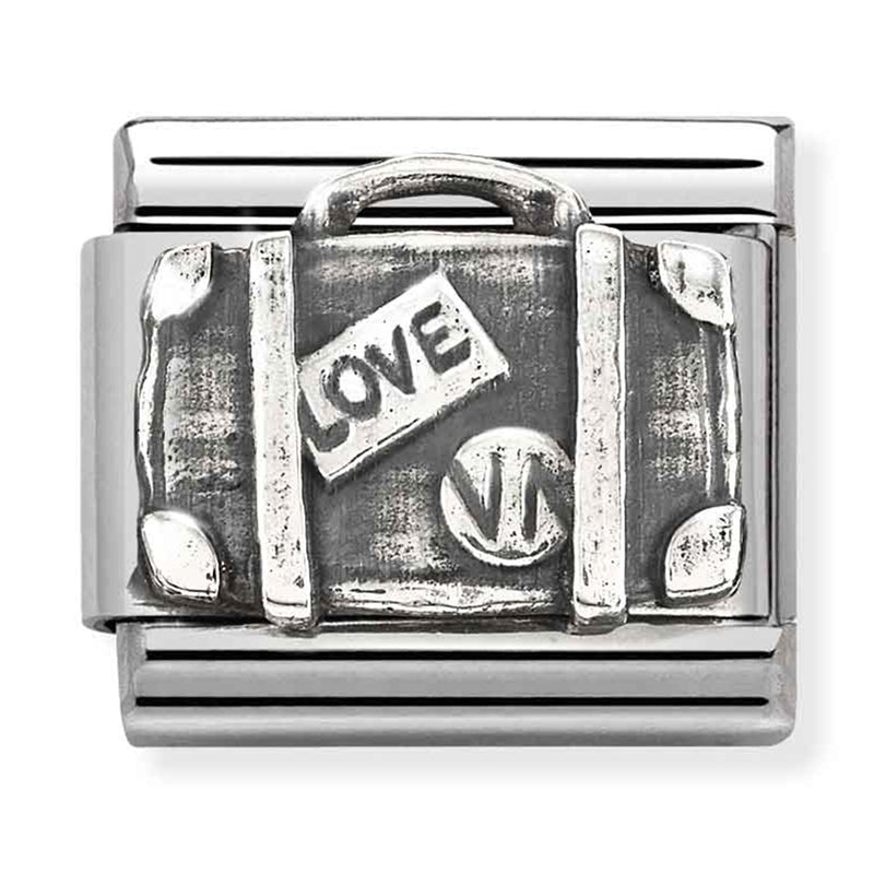 Travel - Suitcase Oxidised Silver Charm