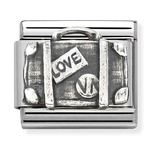 Travel - Suitcase Oxidised Silver Charm