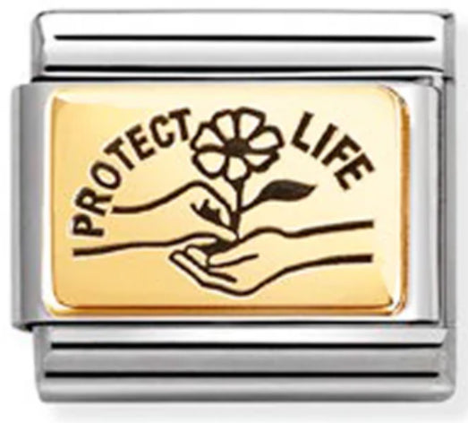 Symbol - Protect Life Gold Charm