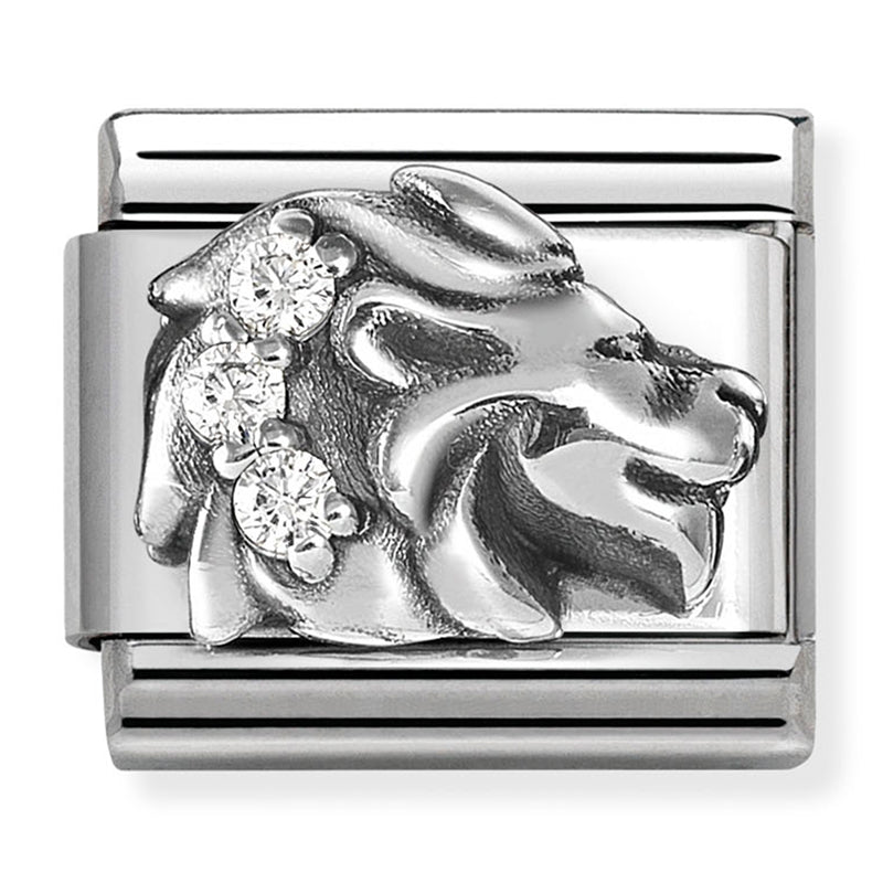 Zodiac - Leo with CZ Silver Charm