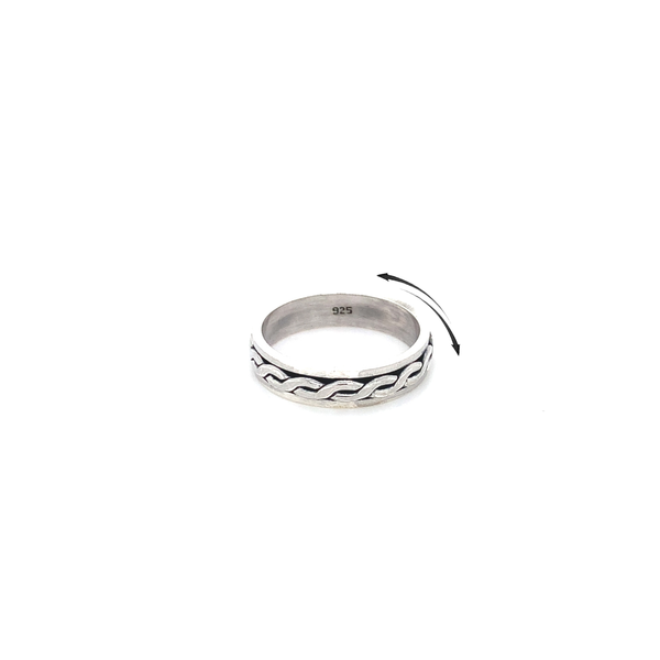 Spinner Ring - Sterling Silver w/ Twist  Design