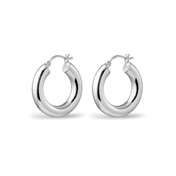 Earring - Round Hollow Hoops - 2 colours