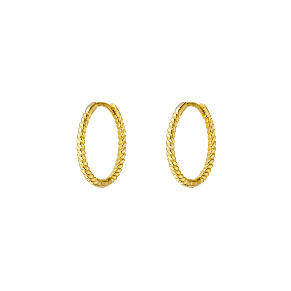 SS YGP Textured Hoop Earring