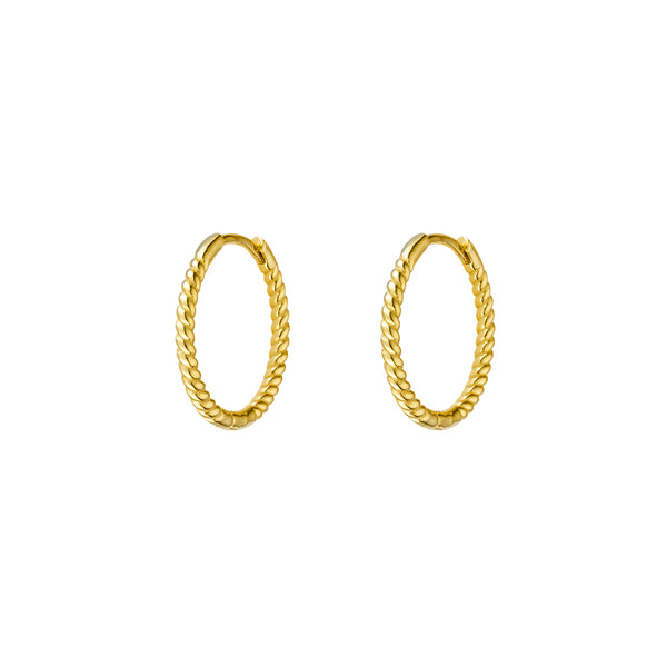 SS YGP Textured Hoop Earring