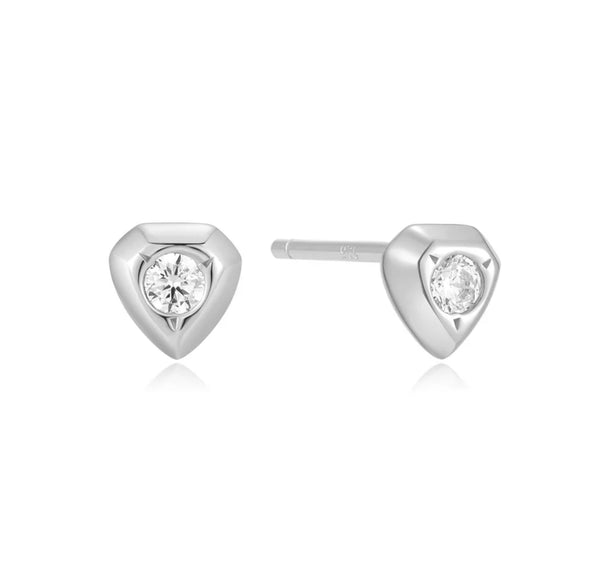 Trailblazer - Sparkling Shield Stud Earrings - 2 Colours