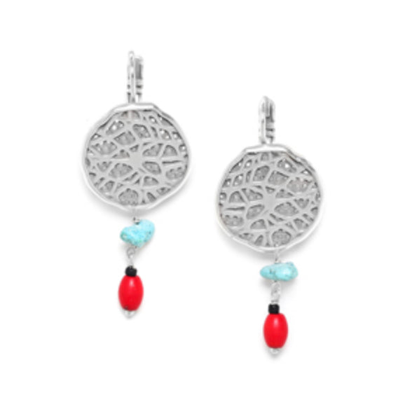 WINA Openwork Round French Hook Earrings